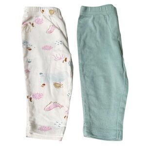 Carter’s Just One You seafoam green sea creature print legging bundle size 6M
